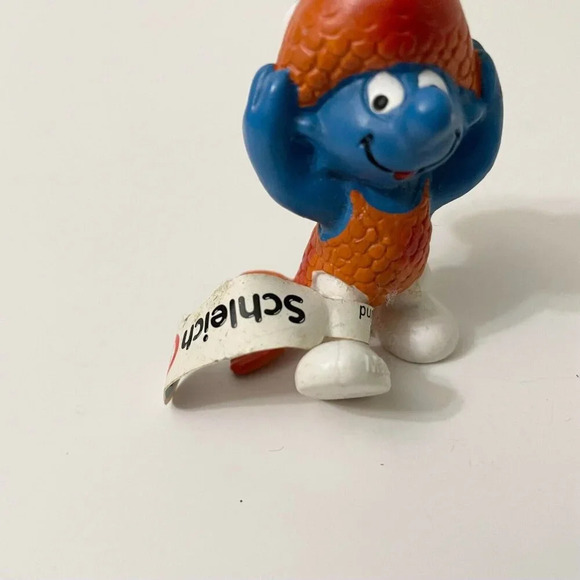 2009 Schleich Peyo Smurf Pisces Zodiac Figurine PVC Fish Figure - Picture 5 of 12